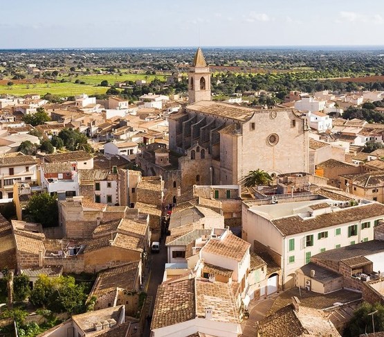 Pueblo de Santanyí, Mallorca Vista del pueblo de Santanyí